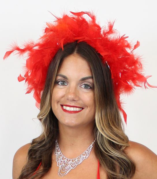 V974 - Red Feather Hat